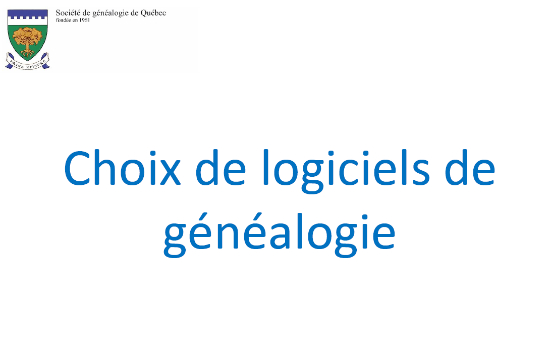 Choix de logiciels