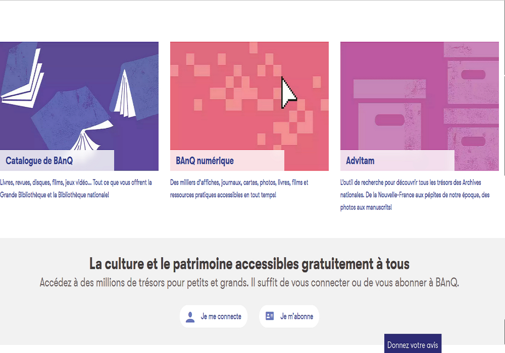 Formation en ligne <br> <b> Le portail BAnQ