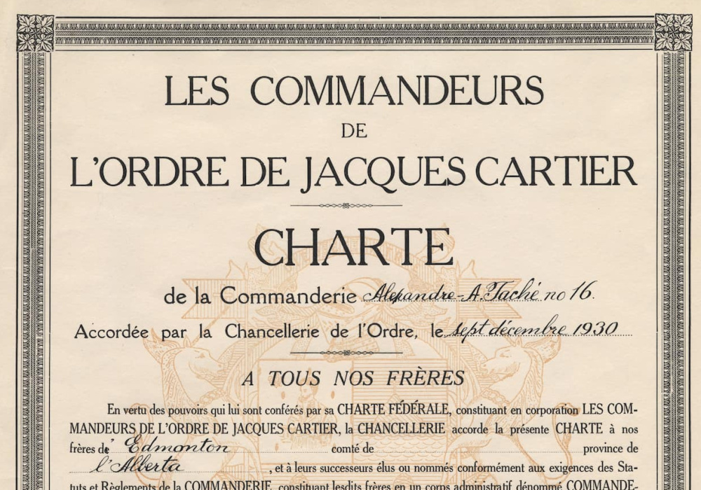 Conférence du 19 novembre 2025 <br>L’Ordre de Jacques Cartier : le dernier bastion du Canada français