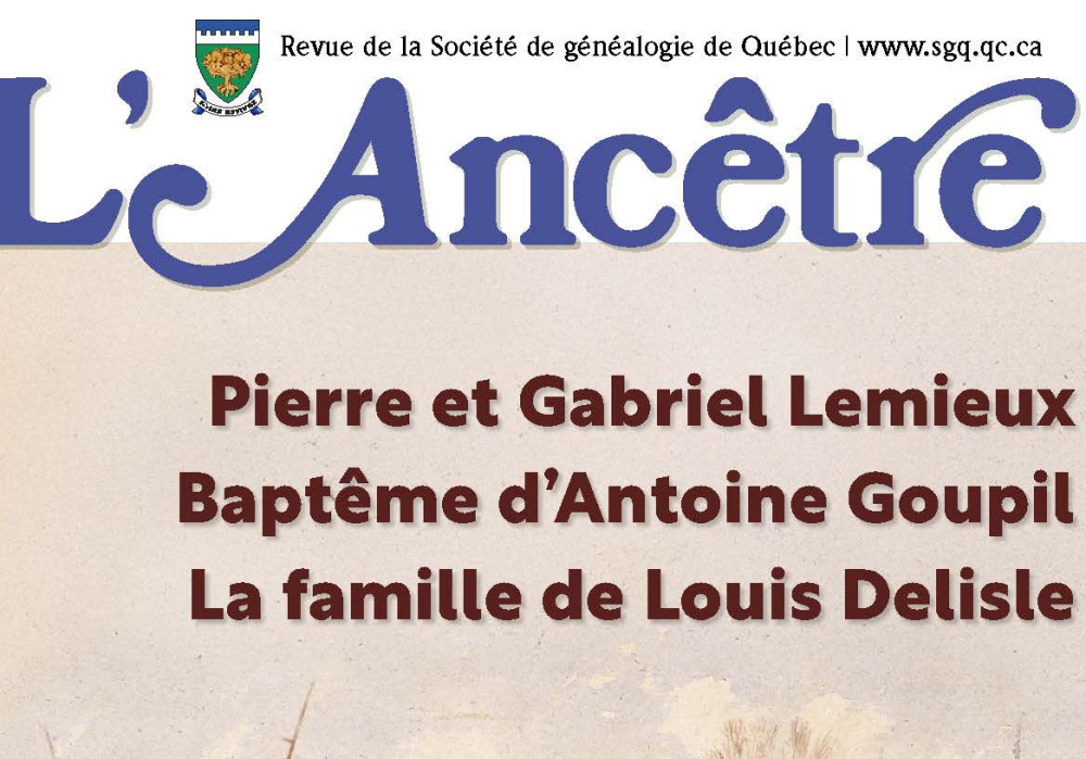 L’Ancêtre – Printemps 2025; les versions .PDF et .ePUB sont disponibles